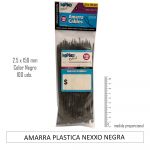 AMARRA PLASTICA NEGRA 150X2.5MM 100 UNIDADES NEXXO