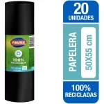 BOLSA BASURA ROLLO NEGRO 50X55 20 UNIDADES VIRUTEX