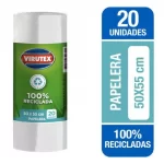 BOLSA DE BASURA BLANCA ROLLO 50X55 CM 20U VTR PRO