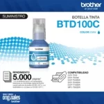 BOTELLA BROTHER BTD100 CYAN - Imagen 2