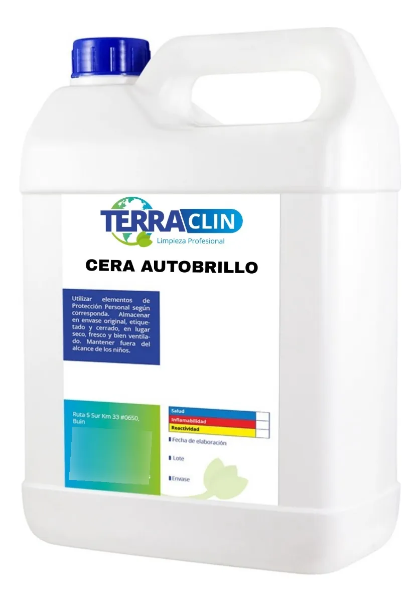 CERA LIQUIDA INCOLORA AUTOBRILLO 5 LTRS TERRAQUIMICA CERA LIQUIDA INCOLORA AUTOBRILLO 5 LTRS TERRAQUIMICA - Imagen 1