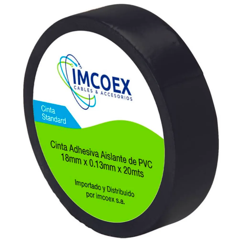 CINTA ELECTRICA VERDE 18MMX13MMX20 MTRS IMCOEX CINTA ELECTRICA VERDE 18MMX13MMX20 MTRS IMCOEX - Imagen 1