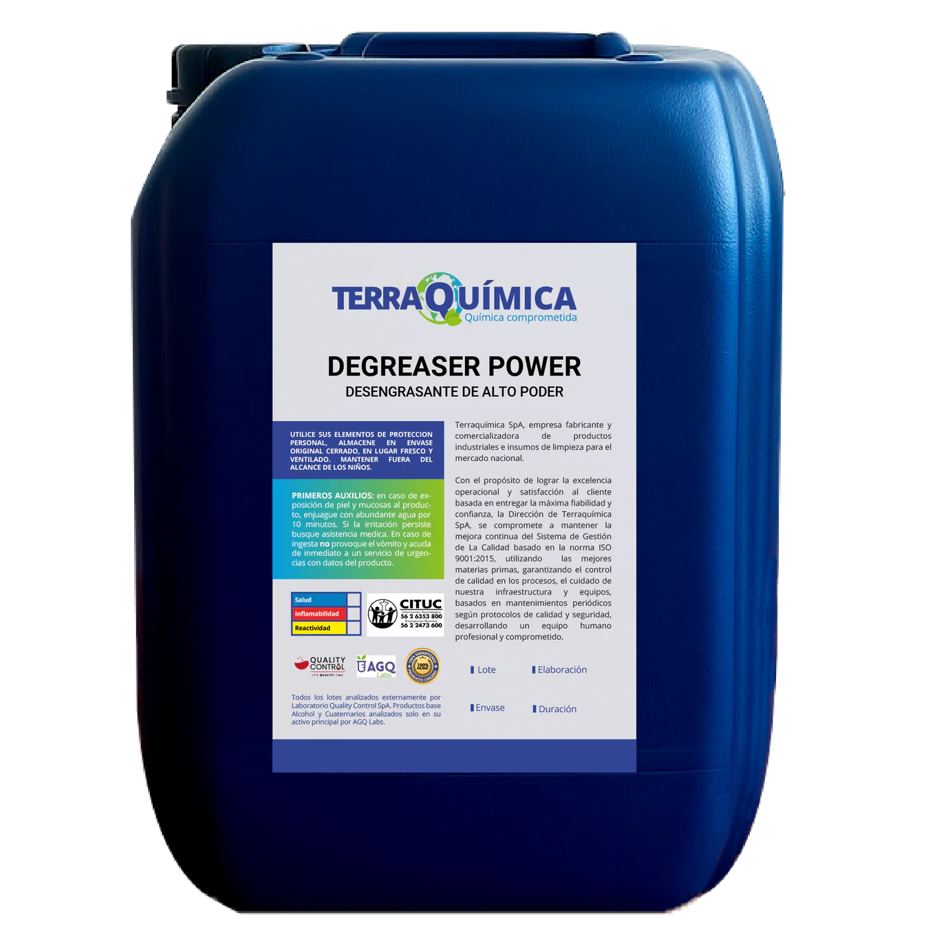 DESENGRASANTE MECANICO 20LT DM POWER TERRAQUIMICA DESENGRASANTE MECANICO 20LT DM POWER TERRAQUIMICA - Imagen 1
