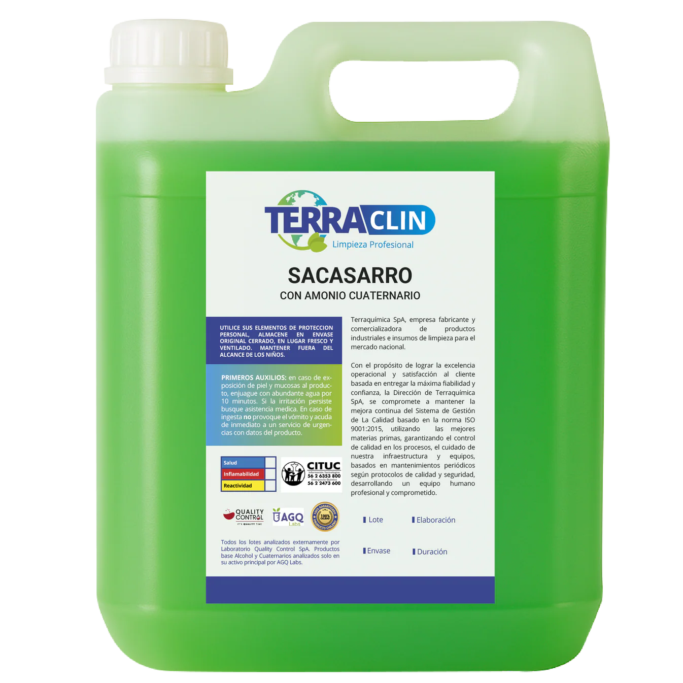 DESINCRUSTANTE SACASARRO 5 LITROS TERRACLEAN DESINCRUSTANTE SACASARRO 5 LITROS TERRACLEAN - Imagen 1