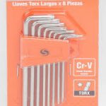 JUEGO DE LLAVES TORX DE 8 PZS T6 T25