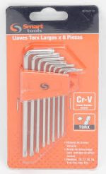JUEGO DE LLAVES TORX DE 8 PZS T6 T25