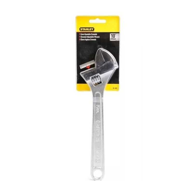 LLAVE AJUSTABLE CROMADA 10' STANLEY 1 LLAVE AJUSTABLE CROMADA 10' STANLEY - Imagen 1
