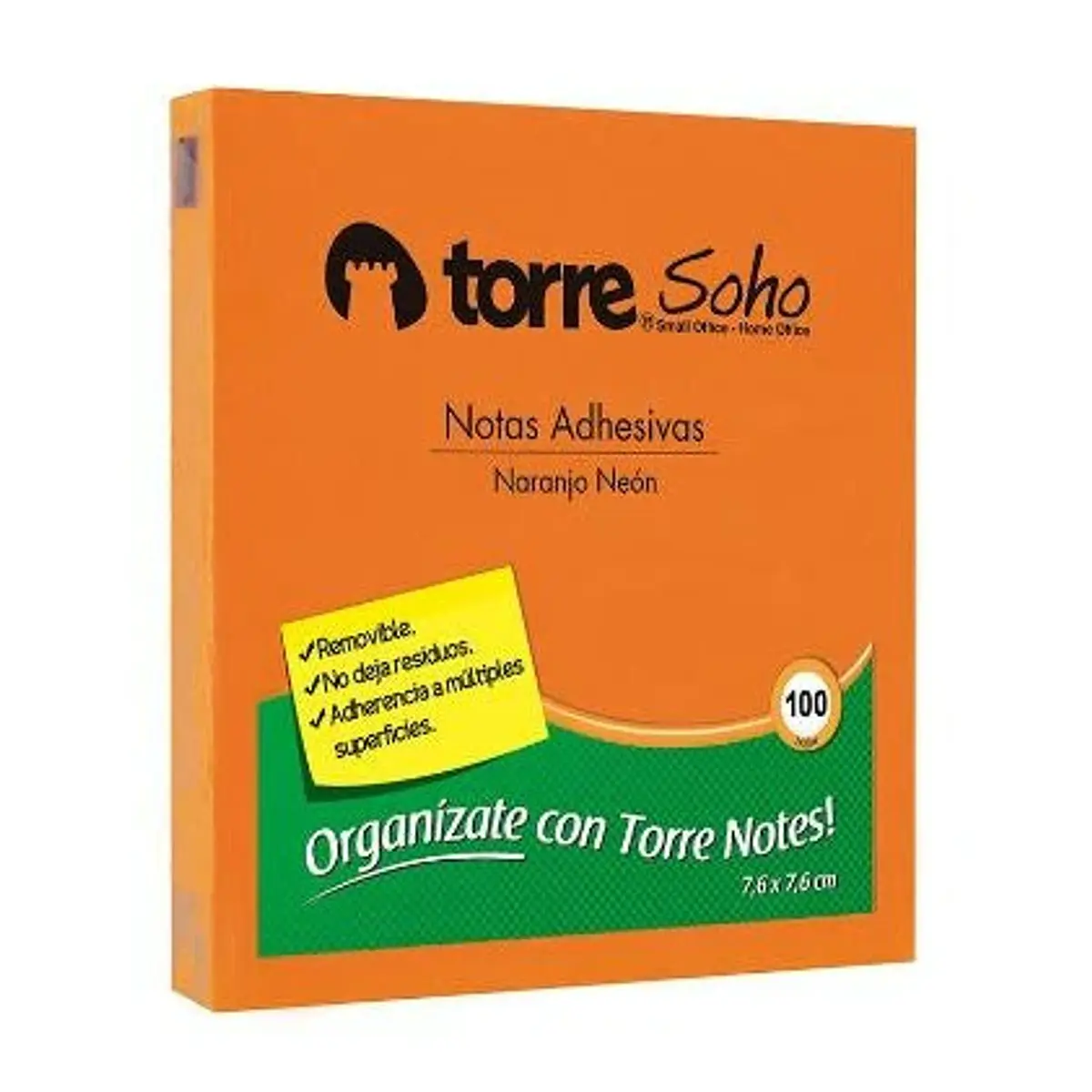 1200 NOTAS ADHESIVAS NARANJO 75MM 100 HJS M&G - Imagen 1