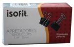DOBLE CLIP NEGRO 32MM X 12UN ISOFIT