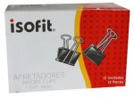 DOBLE CLIP NEGRO 41MM X 12UN ISOFIT - Imagen 2