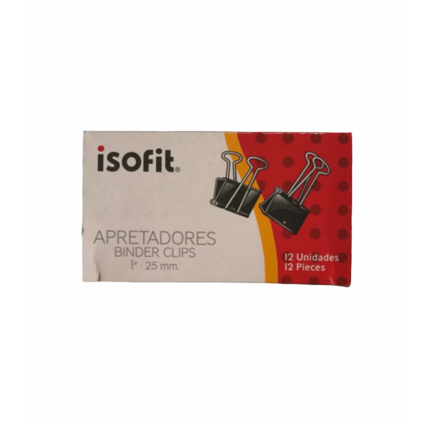 DOBLE CLIP NEGRO 41MM X 12UN ISOFIT DOBLE CLIP NEGRO 41MM X 12UN ISOFIT - Imagen 1
