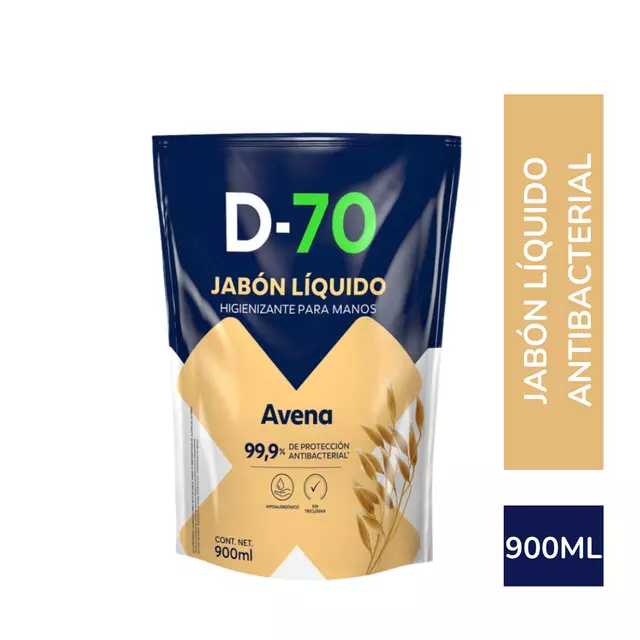 JABON LIQUIDO D-70 AVENA DOYPACK 900ML 1 JABON LIQUIDO D-70 AVENA DOYPACK 900ML - Imagen 1