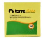 NOTAS ADHESIVAS TORRE AMARILLA NEON 7.6X7.6 CM 100H - Imagen 3