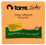 NOTAS ADHESIVAS TORRE NARANJO NEON 7.6X7.6 CM 100H - Imagen 3