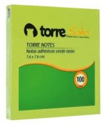 NOTAS ADHESIVAS TORRE VERDE NEON 7.6X7.6 CM 100H - Imagen 2