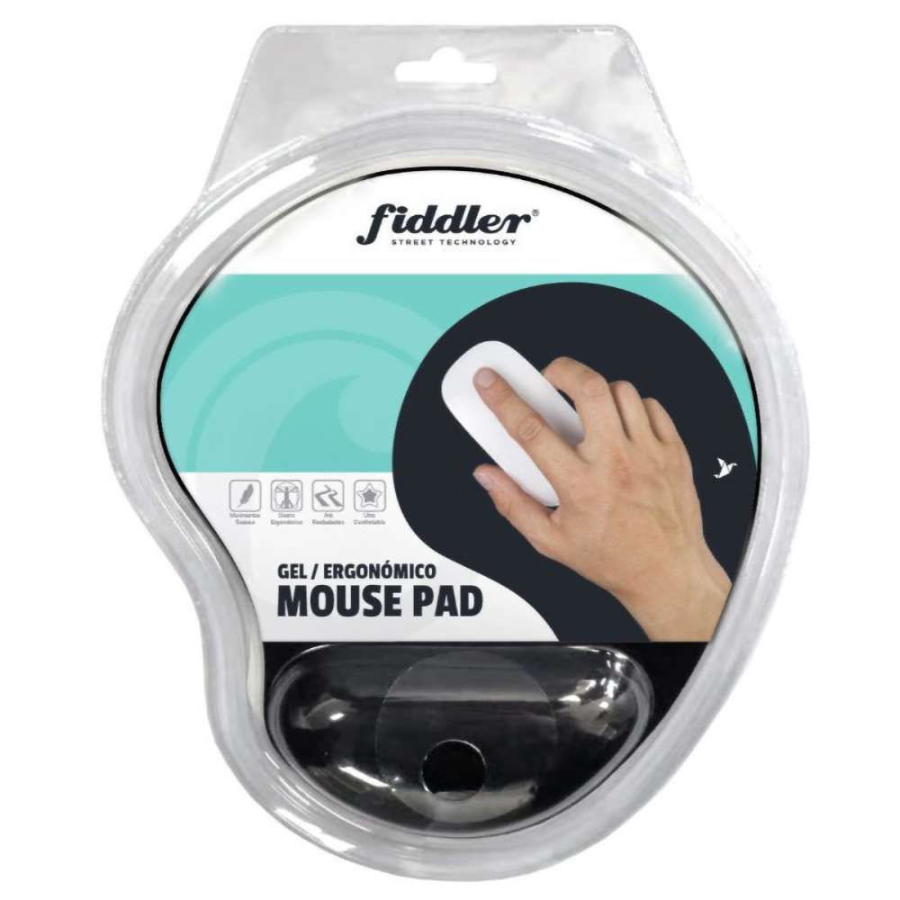 PAD MOUSE GEL NEGRO FIDDLER PAD MOUSE GEL NEGRO FIDDLER - Imagen 1