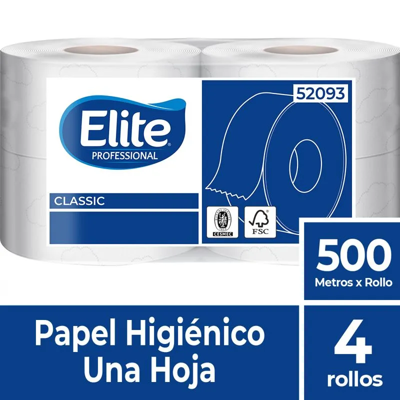 PAPEL HIGIENICO 500MTRS X 4 UNIDADES ELITE PAPEL HIGIENICO 500MTRS X 4 UNIDADES ELITE - Imagen 1