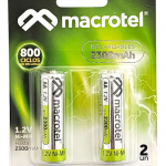 PILA RECARGABLE AA 2300 X2 - 800 CICLOS MACROTEL