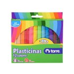 PLASTICINA TRIANGULAR 12 COLORES TORRE