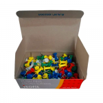PUSH PINS CAJA 100 COLORES SURTIDOS ISOFIT