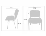 SILLA VISITA ISO PLASTICA AZUL - Imagen 2